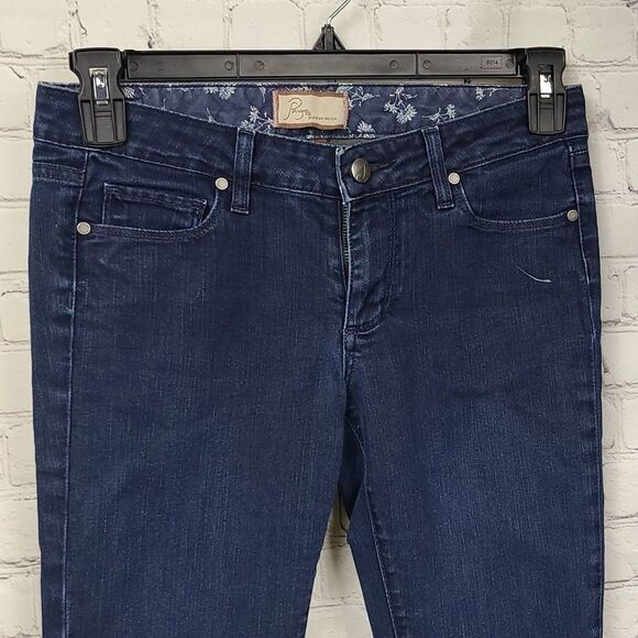 PAIGE Denim Skyline Skinny Jeans Dark Wash Ankle Peg Comfort Stretch XLA 27 - Picture 2 of 13